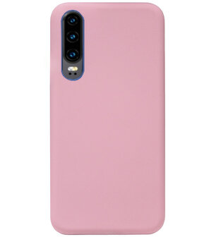 ADEL Siliconen Back Cover Softcase Hoesje voor Huawei P30 - Roze