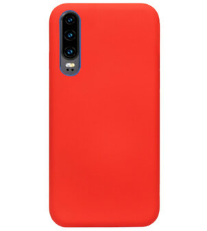 ADEL Siliconen Back Cover Softcase Hoesje voor Huawei P30 - Rood