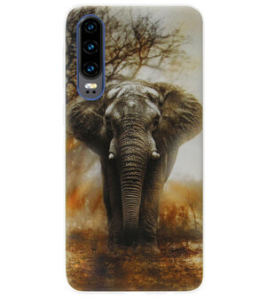 ADEL Siliconen Back Cover Softcase Hoesje voor Huawei P30 - Olifant