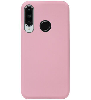 ADEL Siliconen Back Cover Softcase Hoesje voor Huawei P30 Lite - Roze