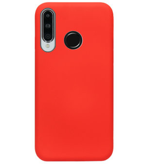 ADEL Siliconen Back Cover Softcase Hoesje voor Huawei P30 Lite - Rood