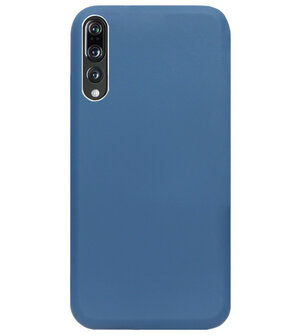 ADEL Premium Siliconen Back Cover Softcase Hoesje voor Huawei P20 Pro - Blauw