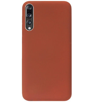 ADEL Siliconen Back Cover Softcase Hoesje voor Huawei P20 Pro - Bruin