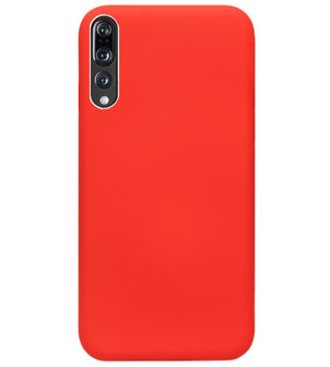 ADEL Siliconen Back Cover Softcase Hoesje voor Huawei P20 Pro - Rood