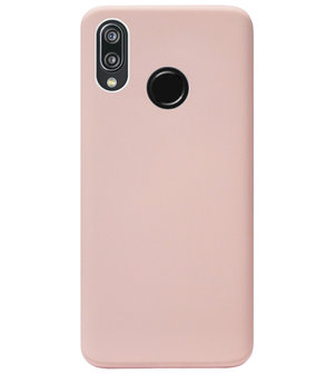 ADEL Premium Siliconen Back Cover Softcase Hoesje voor Huawei P20 Lite (2018) - Lichtroze