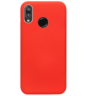 ADEL Siliconen Back Cover Softcase Hoesje voor Huawei P20 Lite (2018) - Rood