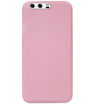 ADEL Siliconen Back Cover Softcase Hoesje voor Huawei P10 - Roze