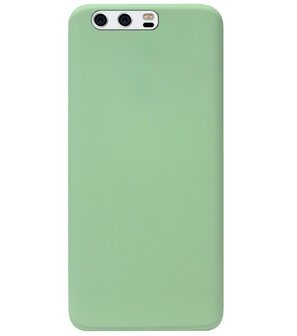 ADEL Premium Siliconen Back Cover Softcase Hoesje voor Huawei P10 Plus - Lichtgroen