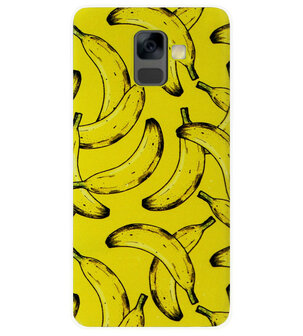 ADEL Siliconen Back Cover Softcase Hoesje voor Samsung Galaxy A6 Plus (2018) - Bananen