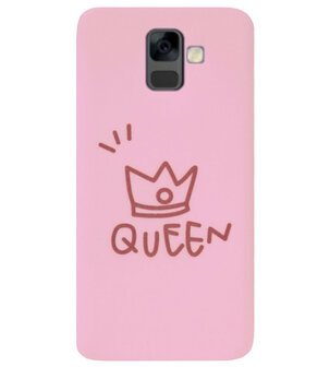 ADEL Siliconen Back Cover Softcase Hoesje voor Samsung Galaxy A6 Plus (2018) - Queen Roze