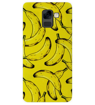 ADEL Siliconen Back Cover Softcase Hoesje voor Samsung Galaxy A8 Plus (2018) - Bananen