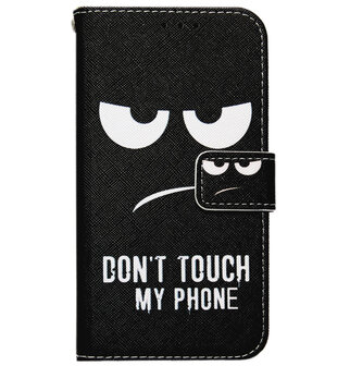 ADEL Kunstleren Book Case Portemonnee Pasjes Hoesje voor Huawei P30 - Don&#039;t Touch My Phone