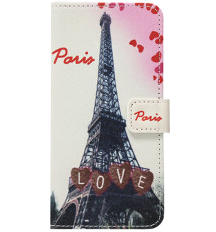 ADEL Kunstleren Book Case Pasjes Hoesje voor Samsung Galaxy A70(s) - Parijs Eiffeltoren