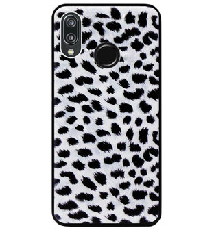 ADEL Siliconen Back Cover Softcase Hoesje voor Huawei P20 Lite (2018) - Luipaard Wit