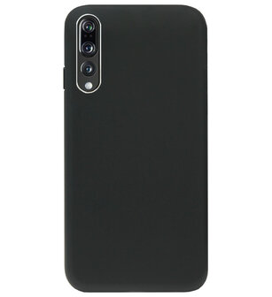 ADEL Tarwe Stro TPU Back Cover Softcase Hoesje voor Huawei P20 Pro - Duurzaam afbreekbaar Milieuvriendelijk Zwart