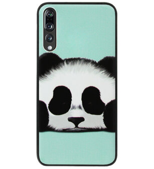 ADEL Siliconen Back Cover Softcase Hoesje voor Huawei P20 Pro - Panda Groen