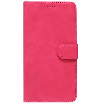 ADEL Kunstleren Book Case Pasjes Portemonnee Hoesje voor Huawei P20 Pro - Roze