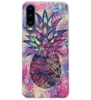 ADEL Siliconen Back Cover Softcase Hoesje voor Huawei P30 - Ananas Kleur
