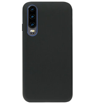 ADEL Tarwe Stro TPU Back Cover Softcase Hoesje voor Huawei P30 - Duurzaam afbreekbaar Milieuvriendelijk Zwart