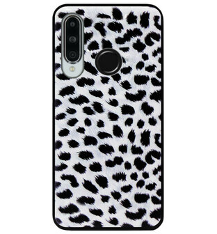 ADEL Siliconen Back Cover Softcase Hoesje voor Huawei P30 Lite - Luipaard Wit