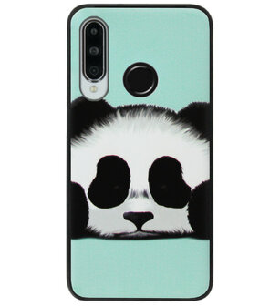 ADEL Siliconen Back Cover Softcase Hoesje voor Huawei P30 Lite - Panda Groen