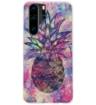 ADEL Siliconen Back Cover Softcase Hoesje voor Huawei P30 Pro - Ananas Kleur