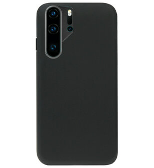 ADEL Tarwe Stro TPU Back Cover Softcase Hoesje voor Huawei P30 Pro - Duurzaam afbreekbaar Milieuvriendelijk Zwart