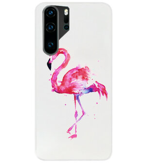ADEL Siliconen Back Cover Softcase Hoesje voor Huawei P30 Pro - Flamingo