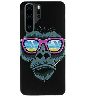 ADEL Siliconen Back Cover Softcase Hoesje voor Huawei P30 Pro - Gorilla Apen