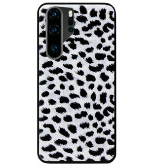 ADEL Siliconen Back Cover Softcase Hoesje voor Huawei P30 Pro - Luipaard Wit