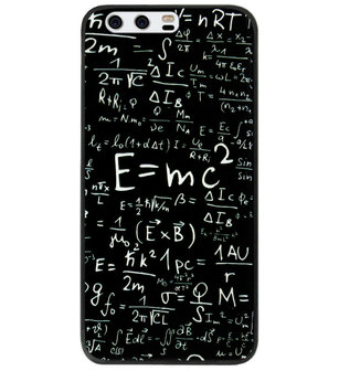 ADEL Siliconen Back Cover Softcase Hoesje voor Huawei P10 - Wiskunde Cijfers Schoolbord