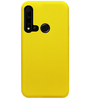ADEL Siliconen Back Cover Softcase Hoesje voor Huawei P20 Lite (2019) - Geel