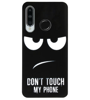 ADEL Siliconen Back Cover Softcase Hoesje voor Huawei P30 Lite - Don&#039;t Touch My Phone