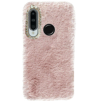 ADEL Siliconen Back Cover Softcase Hoesje voor Huawei P30 Lite - Roze Pluche