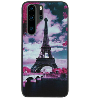 ADEL Siliconen Back Cover Softcase Hoesje voor Huawei P30 Pro - Parijs Eiffeltoren