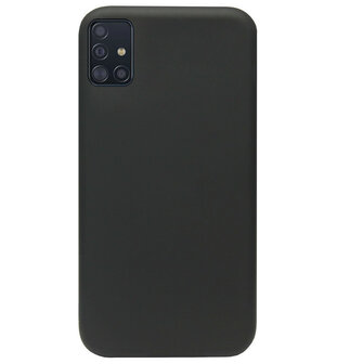ADEL Siliconen Back Cover Softcase Hoesje voor Samsung Galaxy A51 - Zwart