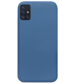 ADEL Premium Siliconen Back Cover Softcase Hoesje voor Samsung Galaxy A71 - Blauw