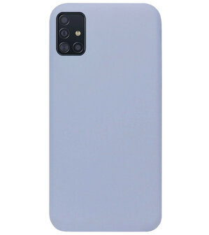 ADEL Premium Siliconen Back Cover Softcase Hoesje voor Samsung Galaxy A71 - Lavendel Grijs