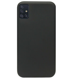 ADEL Siliconen Back Cover Softcase Hoesje voor Samsung Galaxy A71 - Zwart