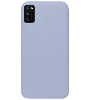 ADEL Premium Siliconen Back Cover Softcase Hoesje voor Samsung Galaxy A41 - Lavendel Grijs