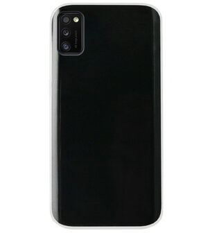 ADEL Siliconen Back Cover Softcase Hoesje voor Samsung Galaxy A41 - Doorzichtig Transparant