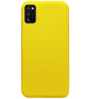 ADEL Siliconen Back Cover Softcase Hoesje voor Samsung Galaxy A41 - Geel
