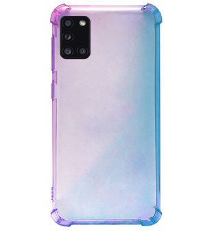 ADEL Siliconen Back Cover Softcase Hoesje voor Samsung Galaxy A31 - Kleurovergang Blauw Paars