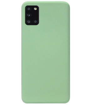 ADEL Premium Siliconen Back Cover Softcase Hoesje voor Samsung Galaxy A31 - Lichtgroen