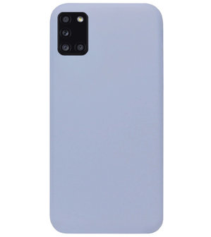 ADEL Premium Siliconen Back Cover Softcase Hoesje voor Samsung Galaxy A31 - Lavendel Grijs