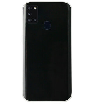 ADEL Siliconen Back Cover Softcase Hoesje voor Samsung Galaxy A21s - Doorzichtig Transparant