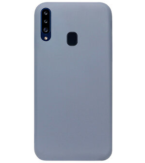 ADEL Premium Siliconen Back Cover Softcase Hoesje voor Samsung Galaxy A20s - Lavendel