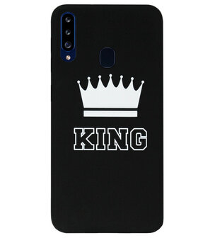 ADEL Siliconen Back Cover Softcase Hoesje voor Samsung Galaxy A20s - King