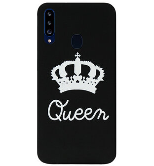 ADEL Siliconen Back Cover Softcase Hoesje voor Samsung Galaxy A20s - Queen