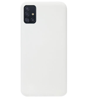 ADEL Siliconen Back Cover Softcase Hoesje voor Samsung Galaxy A51 - Wit